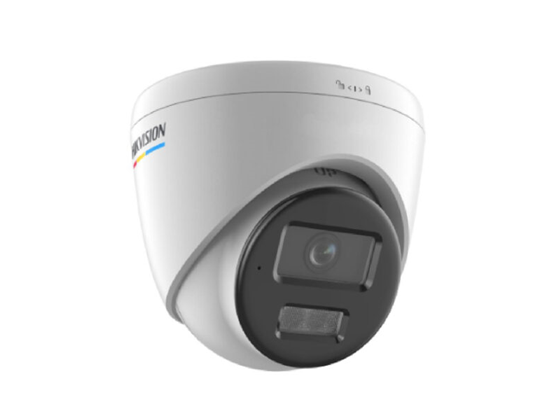 CAMARA DE VIGILANCIA HIKVISION IP, 2MP COLORVU WITH SMART HYBRID LIGHT FIXED, DOMO TURRET, IR 30M, IP67, MICROFONO