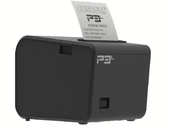 IMPRESORA CUSTOM P3L, TERMICA, TRIPLE INTERFAZ: (SERIAL + USB + ETHERNET), PUERTO DE CAJA REGISTRADORA RJ12, 24V, 203 PPP, VELOCIDAD 250MM/SEG, IMPRESORA PARA RECIBOS, ANCHO DEL PAPEL: 80 MM, MONTAJE VERTICAL, AUTOCORTADOR 1,500,000 CORTES.