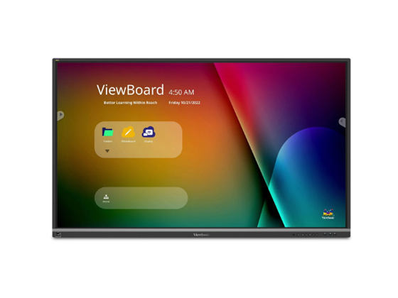 PANTALLA INTERACTIVA VIEWSONIC IFP, 65", 4K,  20 MULTITOUCH, 7HRS, (3840 X 2160), 350 NITS, 4G RAM, 32GB STORAGE, OPS X 1, WIFI 1, HDMI-3, HDMI 1, VGA X 1, USB-A X 5, USB-B X2, USB-C X 1, SPDIF X 1, EARPHONEX 1, RJ45 X 2, RS232, GRIS. -