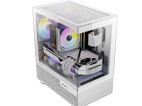 CASE GAMING ANTEC MICRO-TOWER. COLOR BLANCO. DISEÑO DE PANEL FRONTAL DE MALLA PARA ALTO FLUJO DE AIRE. CUENTA CON VENTILADORES RGB. PANEL LATERAL DE VIDRIO TEMPLADO. COMPATIBLE CON PLACAS BASE MICRO-ATX E ITX. CONECTIVIDAD FRONTAL: PUERTOS USB Y AUDIO HD. ESPACIO PARA GESTIÓN DE CABLES. ADMITE ALTURA DE DISIPADOR DE CPU Y LONGITUD DE GPU ESTÁNDAR PARA MICRO-TOWER. FUENTE DE PODER ATX.