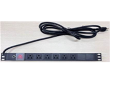 [104834] REGLETAS PARA RACK AGILER 120V/15AMP 6 SALIDAS, CABLE 6 PIES, 1800W, POWER ON/OFF SWITCH OVERLOARD PROTECTED. 1.8 M X 16AWG