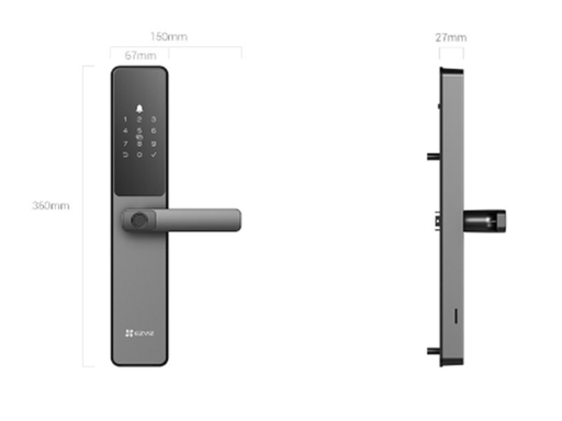 [107739] CERRADURA SMART DL04 PRO, CON HUELLA DACTILAR, MARCA EZVIZ, WIFI 2.4 GHZ, MULTIPLES METODOS DE DESBLOQUEO, ALARMA ANTIMANIPULACION, BLUETOOTH, DEBLOQUEO REMOTO.