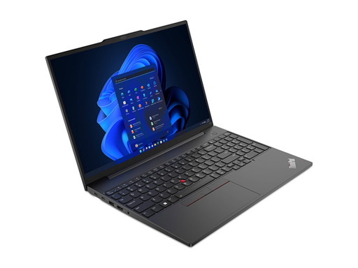 [107913] LAPTOP LENOVO THINKPAD E16 GEN 1, 16" IPS WUXGA, INTEL CORE I5-1335U, 16GB DDR5, 512GB SSD NVME, WINDOWS 11 PRO, WI-FI, BLUETOOTH 5.0, 2X USB 3.1, 1X USB TYPE C (PARA DISPLAYPORT Y CARGA), 1X RJ45, 1X HDMI 1.4B, 1X USB 2.0 (OCULTO), BACKLIT KEYBOARD, BT 5.1, AUDIO JACK 3.5", FINGER PRINT READER, GRAPHITE BLACK (21JN0040US)