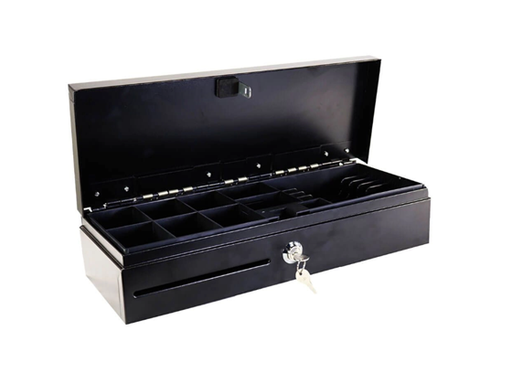 [107694] CAJA REGISTRADORA SAT SATRS86 , 5 SECCIONES P/BILLETES, 8 SECCIONES P/MONEDAS, COMPARTIMIENTO MEDIO, INTERFAZ RJ11, COLOR NEGRO, APERTURA AUTOMATICA, CON LLAVE, MANUAL.