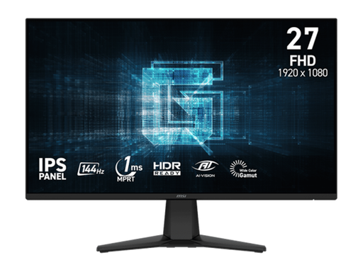 [107998] MONITOR MSI G275L E14 GAMING, 27" FHD (1920 X 1080), 144 HZ, IPS PANEL 1MS , (VISION IA), 1X HDMI 2.0B, 1X DISPLAYPORT 1.4B, 1X HEADPHONE-OUT, 1X AC-IN